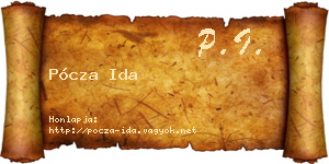 Pócza Ida névjegykártya