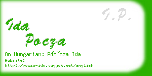 ida pocza business card